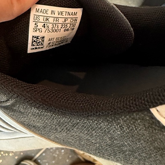 Adidas Men’s Grand Court Charcoal and White Casual Sneakers - Picture 5 of 5